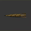 Military Camouflage Missile Weapon With Pointed Nose Tail Fins And Metallic Finish