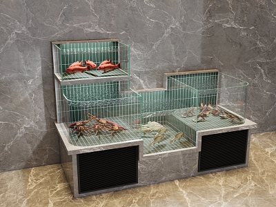 Restaurant Hotel Seafood Pool renderings model