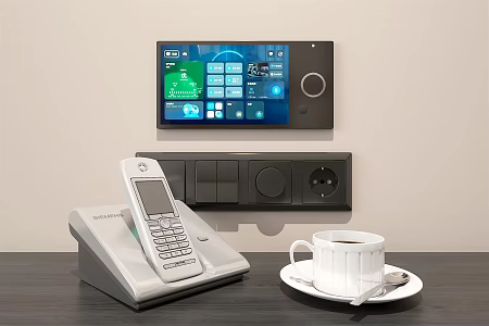 Modern Telephone Huawei Whole House Smart Hotel Room Bedside Electrical Appliances 3d model