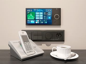 Modern Telephone Huawei Whole House Smart Hotel Room Bedside Electrical Appliances 3d model