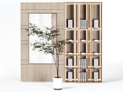 Modern Bookcase Bookshelf 3d model