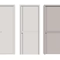 Modern Swing Doors with Different Panel Designs for Home Interior Use 3d model