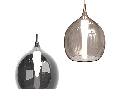 Modern Transparent Globe Ceiling Lights With Metal Frame And Bright Illumination 3d model