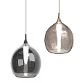 Modern Transparent Globe Ceiling Lights With Metal Frame And Bright Illumination