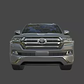 Silver Toyota Land Cruiser SUV Modern Exterior Design With Front Grille And Body Lines
