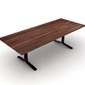 Modern Minimalist Wooden Dining Table With Black Metal Legs And Sleek Surface Design
