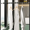 Balcony clothes bar drying rack 3d model