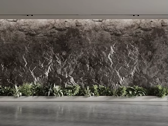Modern rock background wall 3d model