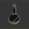 Vintage Medieval Flail Weapon with Chain Wrapped Sphere and Metal Handle