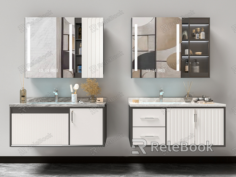 modern sink bathroom cabinet model