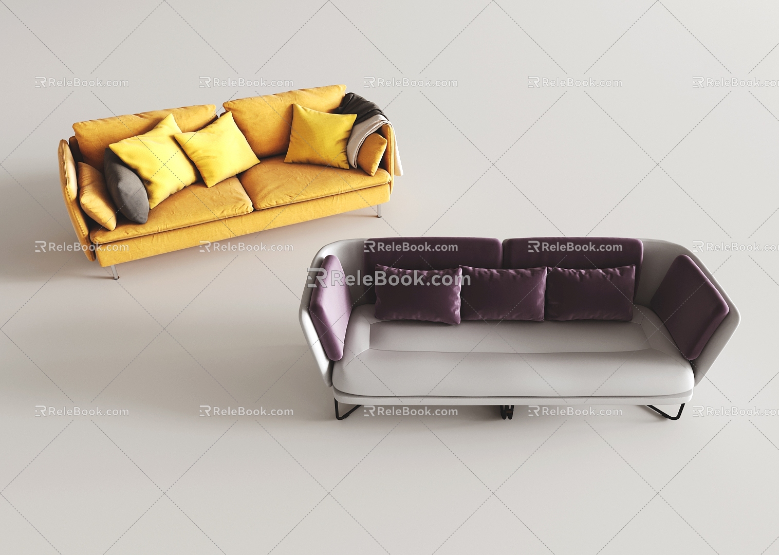 Simple Sofa Combination Sofa 3d model