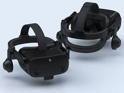 Smart Machine VR Headset With Virtual Reality Technology And Modern Black Design 3d model