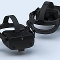 Smart Machine VR Headset With Virtual Reality Technology And Modern Black Design 3d model