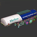 Globo Modern Fuel Tanker Trailer With Blue And White Color And Multiple Wheels