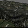 Military Weapons Storage With Camouflage Cloth Covered Green Crates And Latches