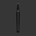 Modern Sci Fi Weapon With Two Barrels Black Body Silver Accents And Red Button 3d model