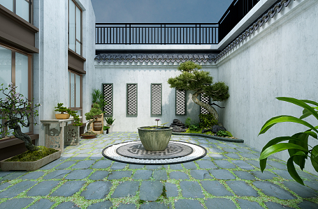 Chinese Garden Green Plant 3d model