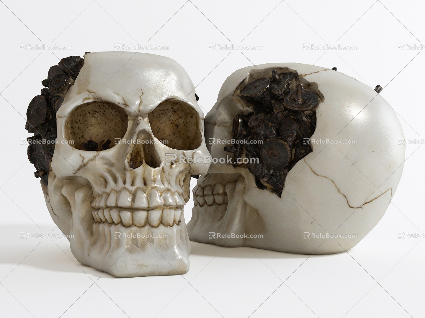 Modern Skull Skull Ornaments 3d model