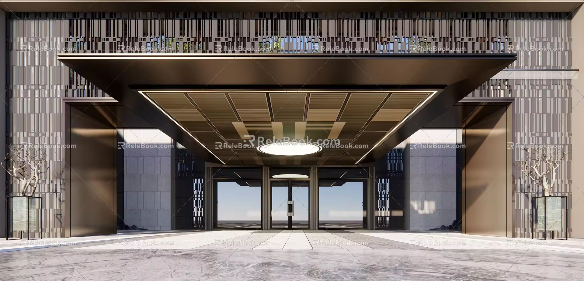 Modern Entrance Entrance Gate 3d model