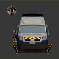 Yellow And White Ambulance With Tracks And Drone On Top For Emergency