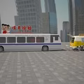 Functional Food Truck With Yellow Exterior Open Compartment Drinks Display And Tables Chairs