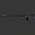Modern Tactical Rifle Featuring Sleek Design Long Barrel Polymer Frame and Heat Vents