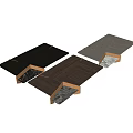 Modern Coffee Table Design With Sleek Black Wooden Surface And Geometric Drawer Structure