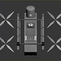 High Tech Multi Rotor Drone With Central Equipment Bay And Stable Landing Gear