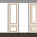 White Wall Panels with Golden Trim Various Styles for Modern Home Interior Decor