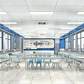 Style Science Classroom Experimental Console Experimental Table 3d model