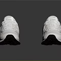 White New Balance Sneakers with White Upper Black Sole and Casual Lace Up Design