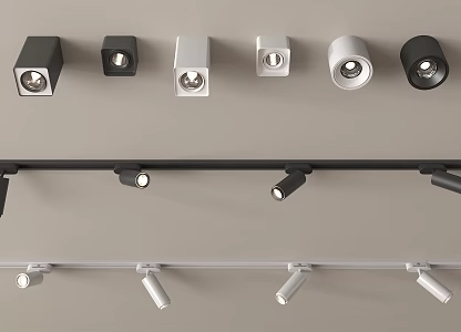 Modern Downlight Spotlight Track Spotlight 3d model