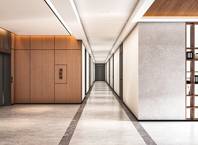 Modern Average Corporate Corridor 3d model