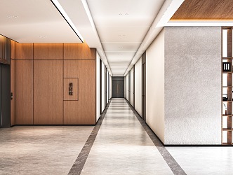 Modern Average Corporate Corridor 3d model