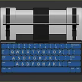 Portable Foldable Computer With Blue Tech Interface Screen And Keyboard Design