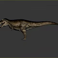 Realistic Tyrannosaurus Rex 3D Model in Standing Pose With Open Mouth