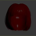 Game Movie Character Red Bob Cut Wig With Blunt Bangs And Short Hair Style