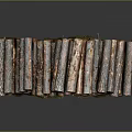 Natural Wooden Logs Neatly Stacked With Smooth Cut Ends And Rustic Appearance