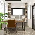 Modern Black Frame Windows In Bright Interior With Decorative Spheres And Plants