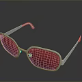 Stylish Trendy Sunglasses With Red Lenses And Silver Frames For Daily Use