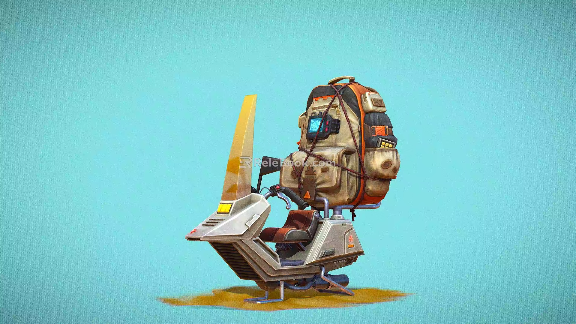 Modern Game Machine Sci-Fi Motorcycle 3d model