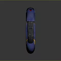 Futuristic Sci Fi Weapon With Blue Yellow Black Tech Design And Green Light Effects