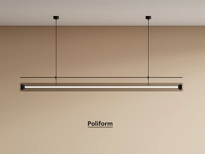 Poliform Modern Linear Pendant Light With Sleek Design For Interior Ceiling Space 3d model