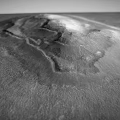 Martian Landscape Featuring Large Crater And Natural Surface Textures