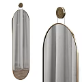 Modern Gold Framed Arched Wall Mirror For Stylish Home Interior Decoration