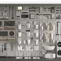 Sleek Modern Bathroom Collection With Toilets Sinks Bathtubs Shower Fixtures And Cabinets