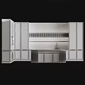 Elegant Modern Kitchen Interior Design With Marble Island Countertop And Wooden Cabinets
