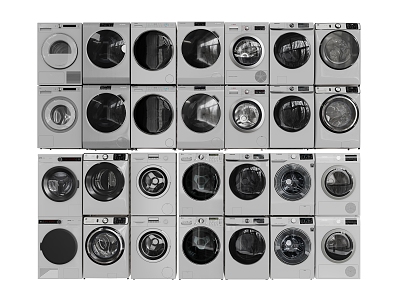 Modern washing machine washing and drying machine drum washing machine 3d model