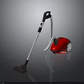 Red Modern Vacuum Cleaner With Sleek Design And Powerful Suction For Home Floor Cleaning