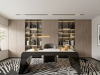 Modern study 3d model